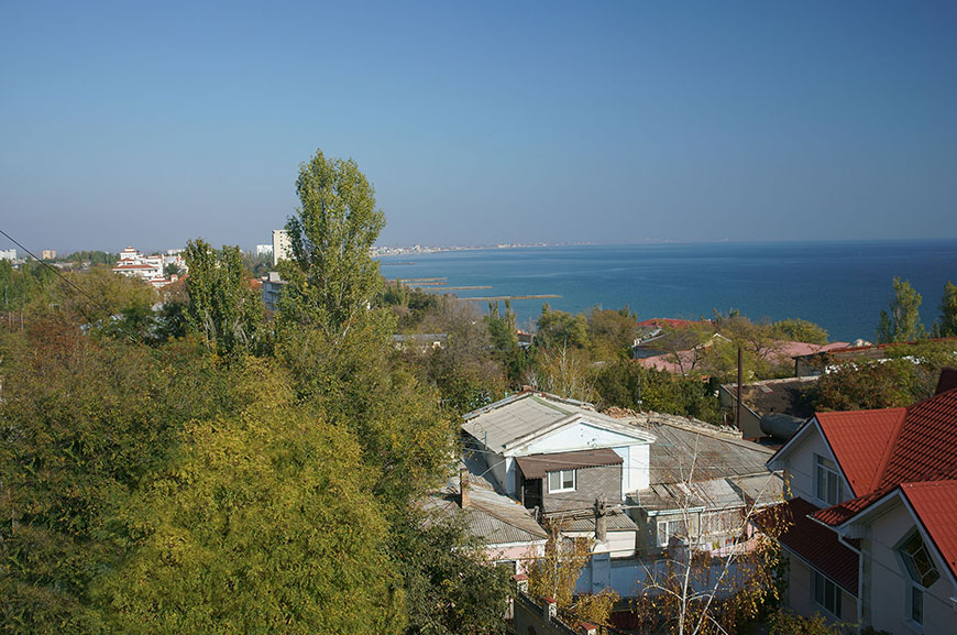 Феодосия, частные гостиницы на берегу моря. 